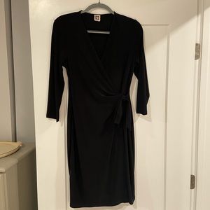 Anne Klein Black Wrap Dress, size 8-10